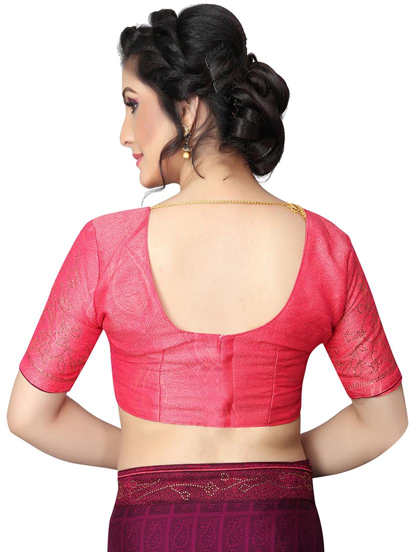 paisley printed saree with blouse - 15734778 - Zoom Image - 3