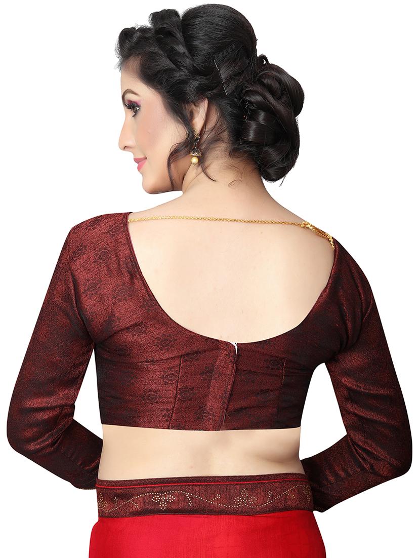 embellished pallu bordered saree with blouse - 15734779 - Zoom Image - 3