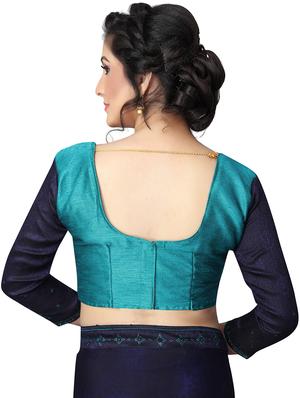 embellished pallu bordered saree with blouse - 15734781 - Standard Image - 3