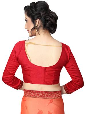digital floral printed saree with blouse - 15734782 - Standard Image - 3