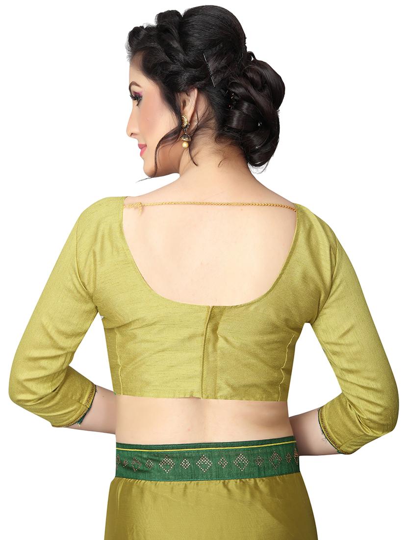 embellished pallu bordered saree with blouse - 15734784 - Zoom Image - 3