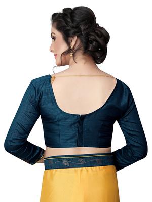 embellished pallu bordered saree with blouse - 15734786 - Standard Image - 3