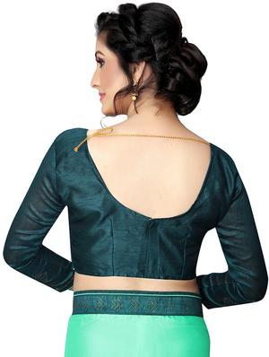 embellished pallu bordered saree with blouse - 15734787 - Standard Image - 3