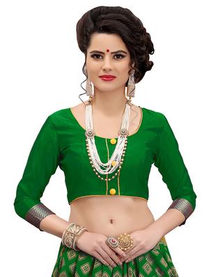 half & half zari banarasi saree with blouse - 15734894 - Standard Image - 3