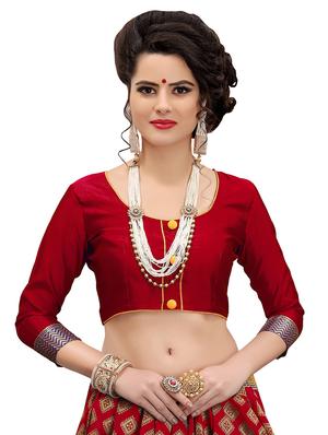 half & half zari banarasi saree with blouse - 15734896 - Standard Image - 3