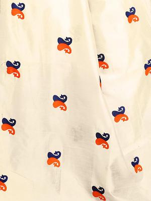 paisley embroidered saree with blouse - 15734919 - Standard Image - 3