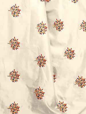 beige embroidered saree with blouse - 15734924 - Standard Image - 3