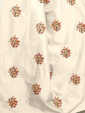 beige embroidered saree with blouse - 15734929 - Standard Image - 3