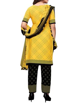 Printed unstitched palazzo suit - 15734935 - Standard Image - 3