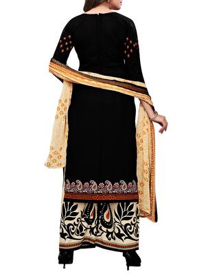 Printed unstitched palazzo suit - 15734939 - Standard Image - 3