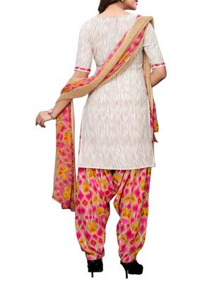 Printed unstitched salwar suit - 15734943 - Standard Image - 3