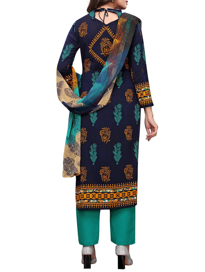 Printed unstitched palazzo suit - 15734944 - Zoom Image - 3