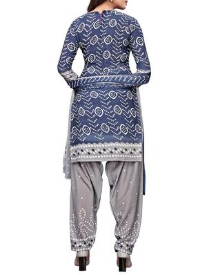 Printed unstitched salwar suit - 15734946 - Standard Image - 3