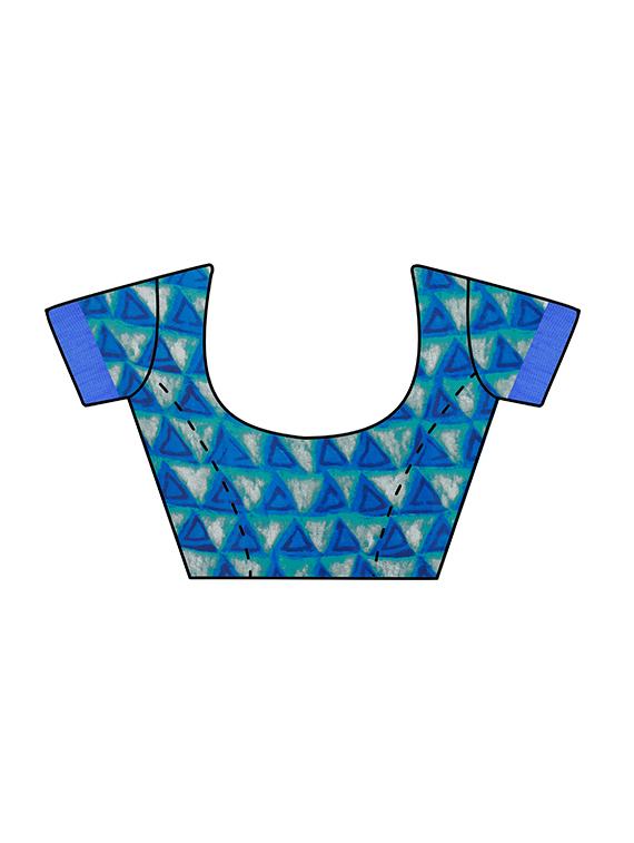 geometrical half and half saree with blouse - 15735028 - Zoom Image - 3