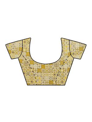 geometrical half and half saree with blouse - 15735033 - Standard Image - 3