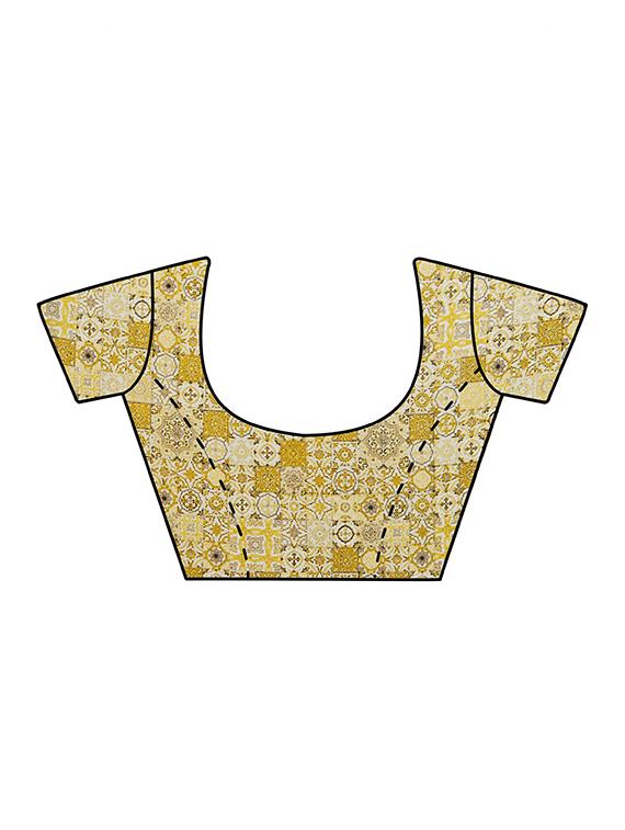 geometrical half and half saree with blouse - 15735033 - Zoom Image - 3
