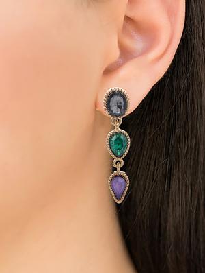 gold metal jhumka earring - 15735189 - Standard Image - 3
