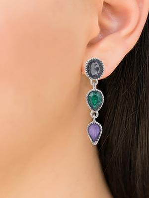 silver metal jhumka earring - 15735190 - Standard Image - 3