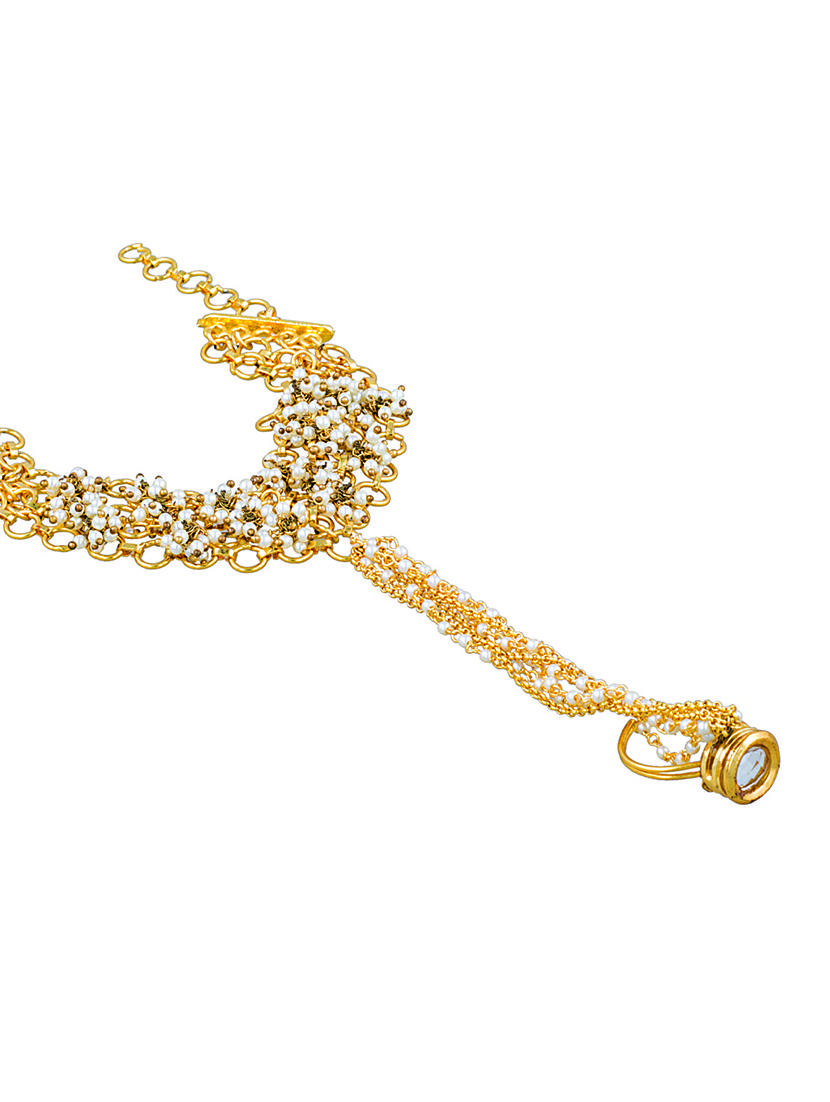 gold tone link bracelet - 15735199 - Zoom Image - 3