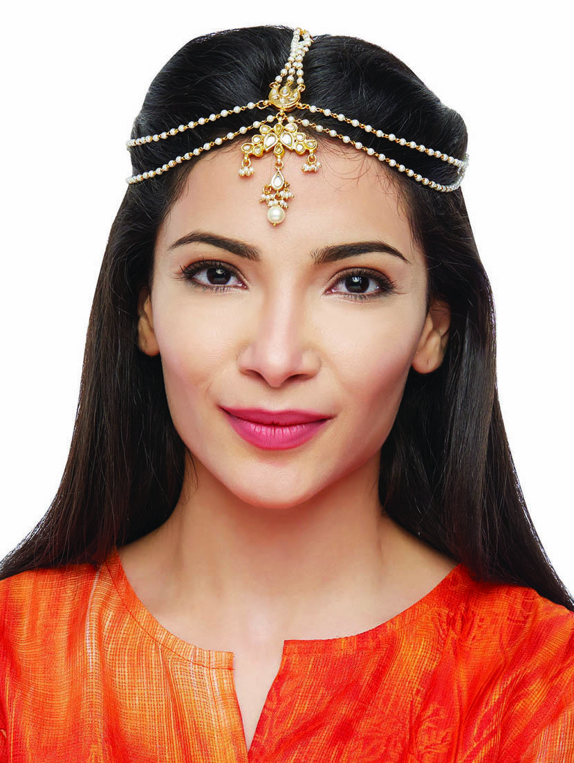 gold tone maangteeka - 15735203 - Zoom Image - 3