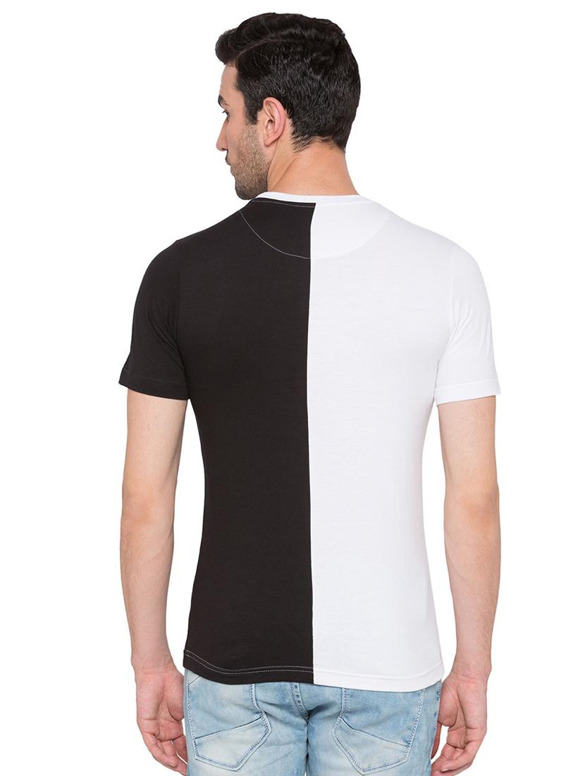black cotton cut & sew t-shirt - 15735254 - Zoom Image - 3