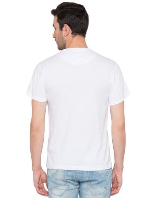 white cotton chest print tshirt - 15735257 - Standard Image - 3
