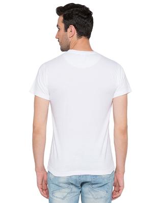 white cotton chest print tshirt - 15735258 - Standard Image - 3