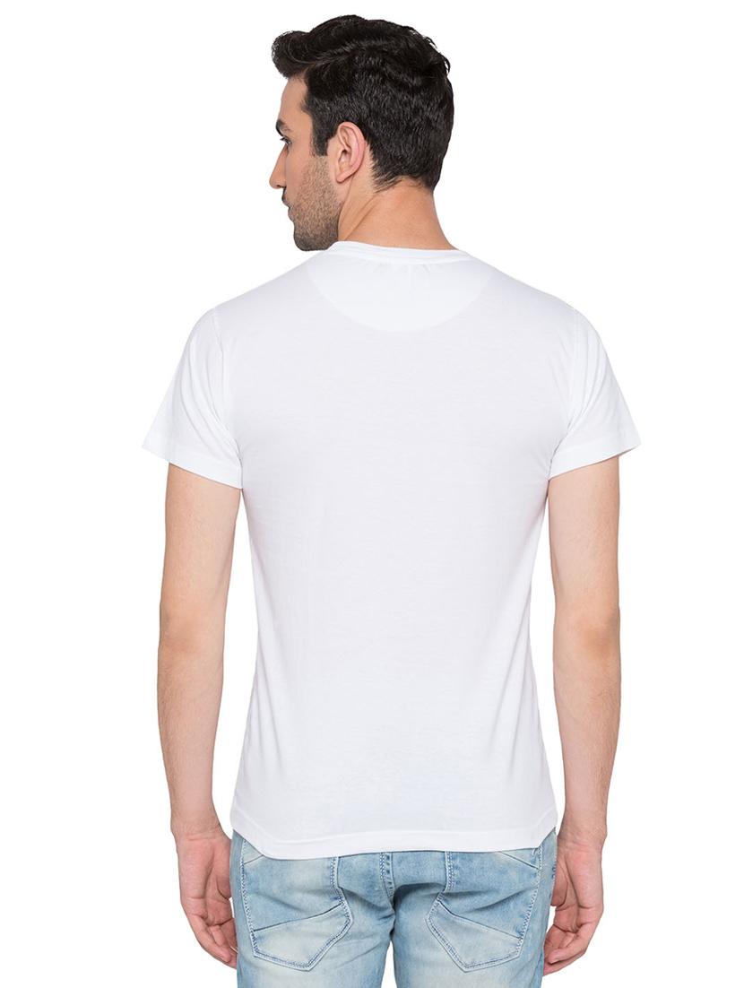 white cotton chest print tshirt - 15735258 - Zoom Image - 3