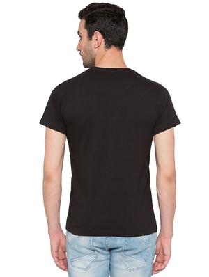 black cotton chest print tshirt - 15735261 - Standard Image - 3