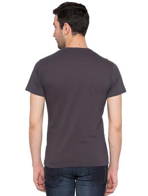 grey cotton chest print t-shirt - 15735262 - Standard Image - 3