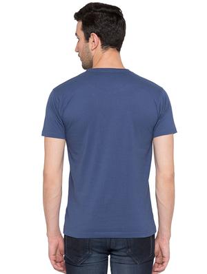 blue cotton chest print tshirt - 15735265 - Standard Image - 3