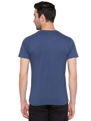 blue cotton front print t-shirt - 15735266 - Standard Image - 3
