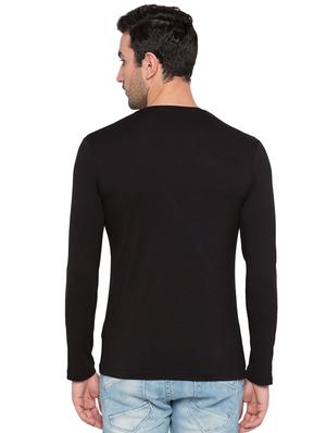 black viscose front print t-shirt - 15735270 - Standard Image - 3