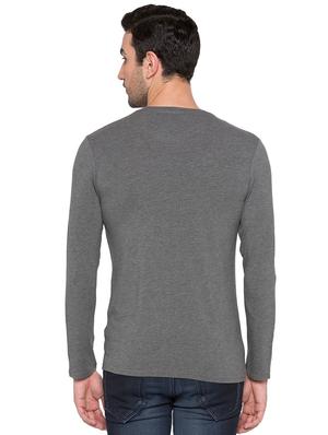 grey viscose chest print tshirt - 15735271 - Standard Image - 3