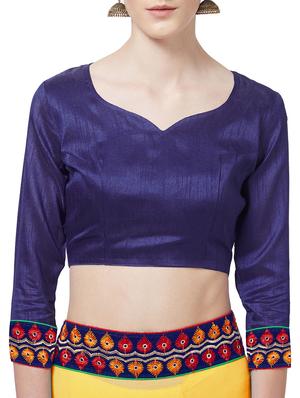 embroidered lace border saree with blouse - 15735287 - Standard Image - 3