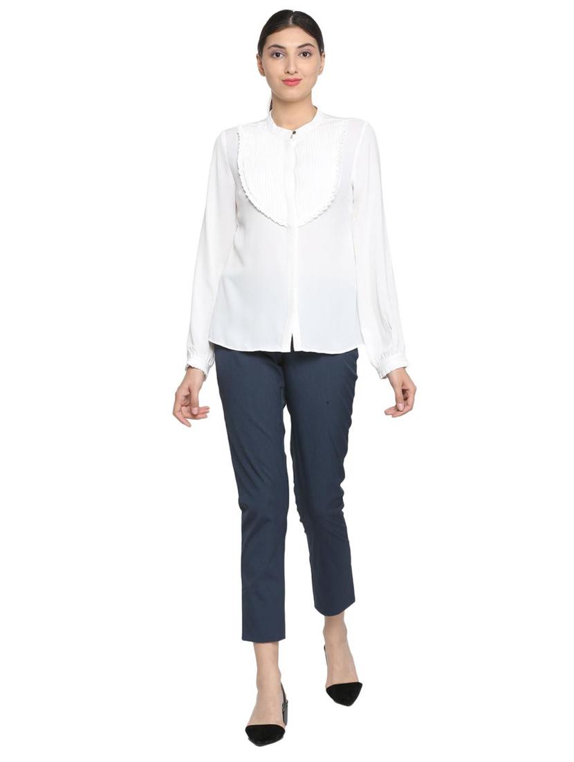 mid waist flat front trouser - 15735332 - Zoom Image - 3