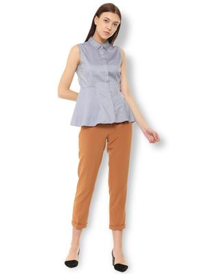 concealed placket sleeveless top - 15735400 - Standard Image - 3