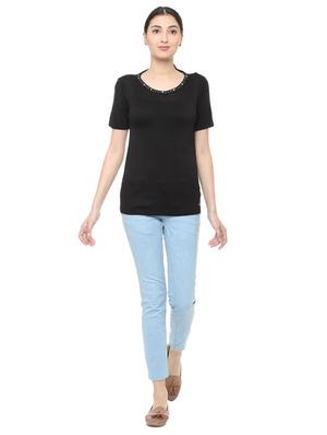 cutout back embellished top - 15735401 - Standard Image - 3