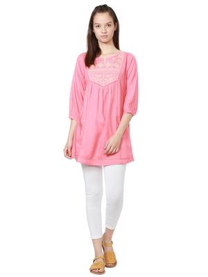 lace detail embroidered tunic - 15735406 - Standard Image - 3
