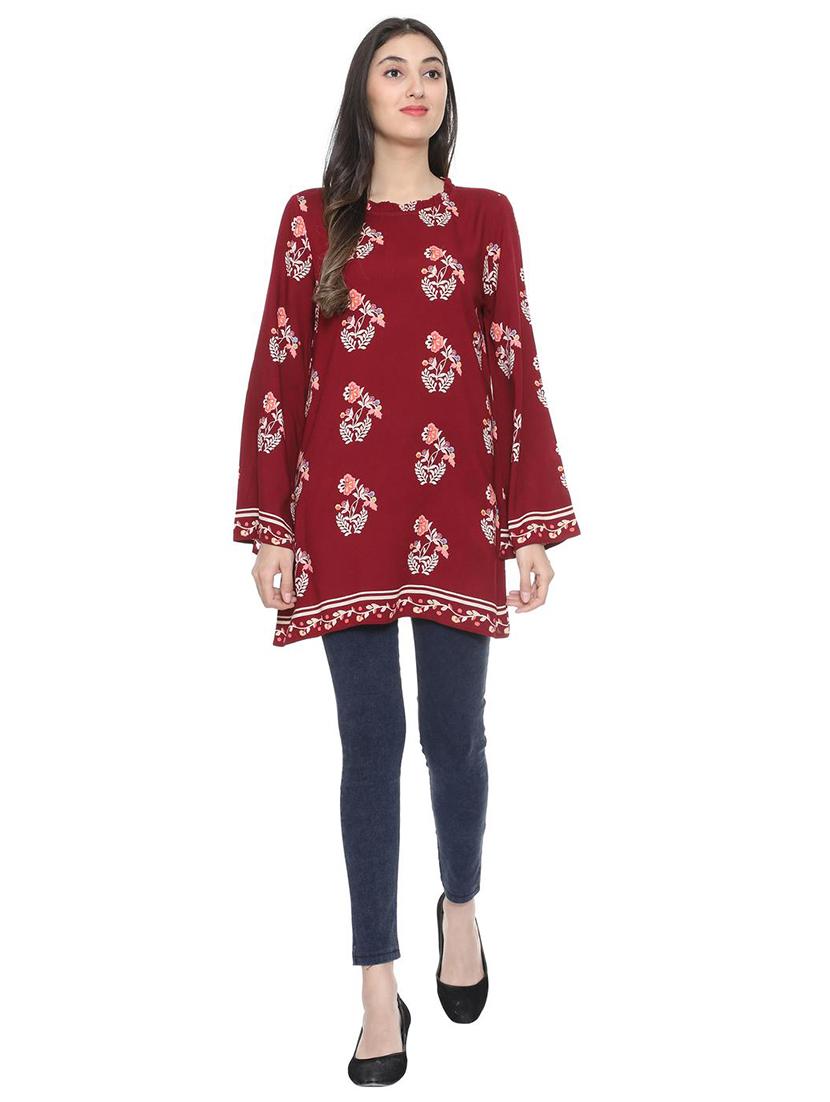 long sleeved block print tunic - 15735409 - Zoom Image - 3