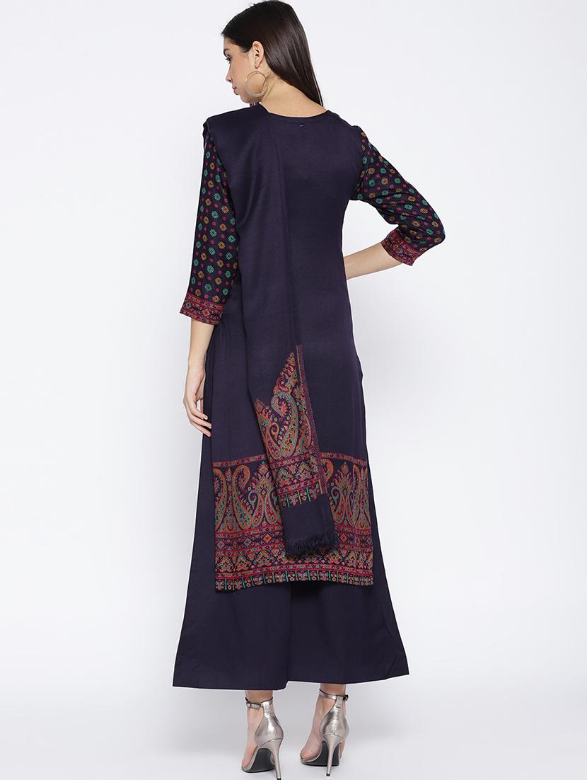 Self-design unstitched palazzo suit - 15735764 - Zoom Image - 3