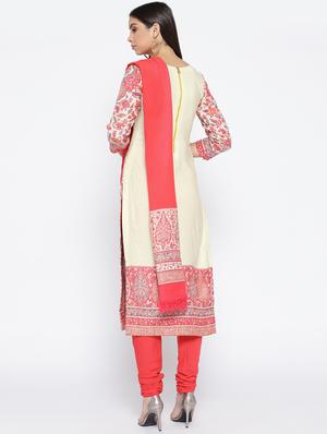 Self-design unstitched churidaar suit - 15735766 - Standard Image - 3