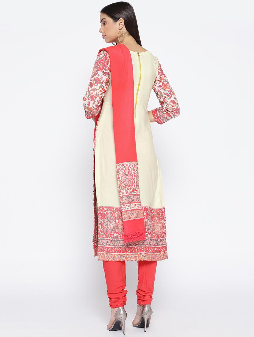 Self-design unstitched churidaar suit - 15735766 - Zoom Image - 3