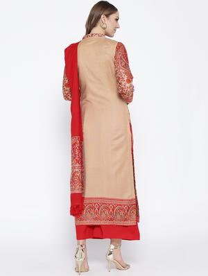 Self-design unstitched palazzo suit - 15735770 - Standard Image - 3
