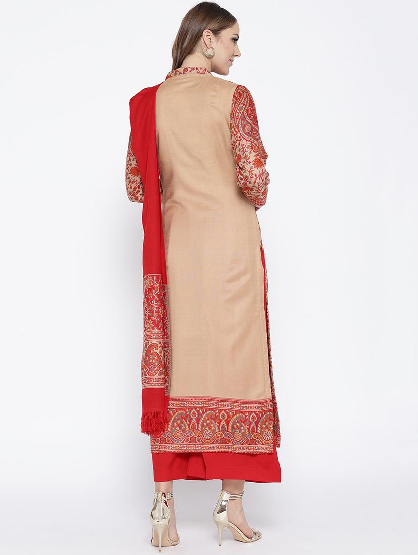 Self-design unstitched palazzo suit - 15735770 - Zoom Image - 3