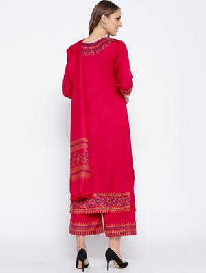 Self-design unstitched palazzo suit - 15735777 - Standard Image - 3