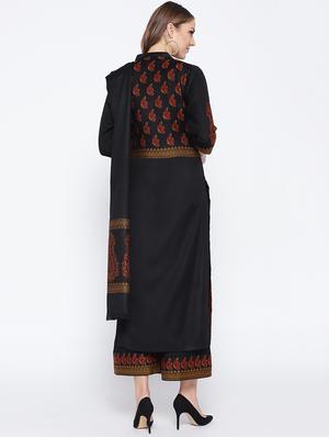 Self-design unstitched palazzo suit - 15735778 - Standard Image - 3