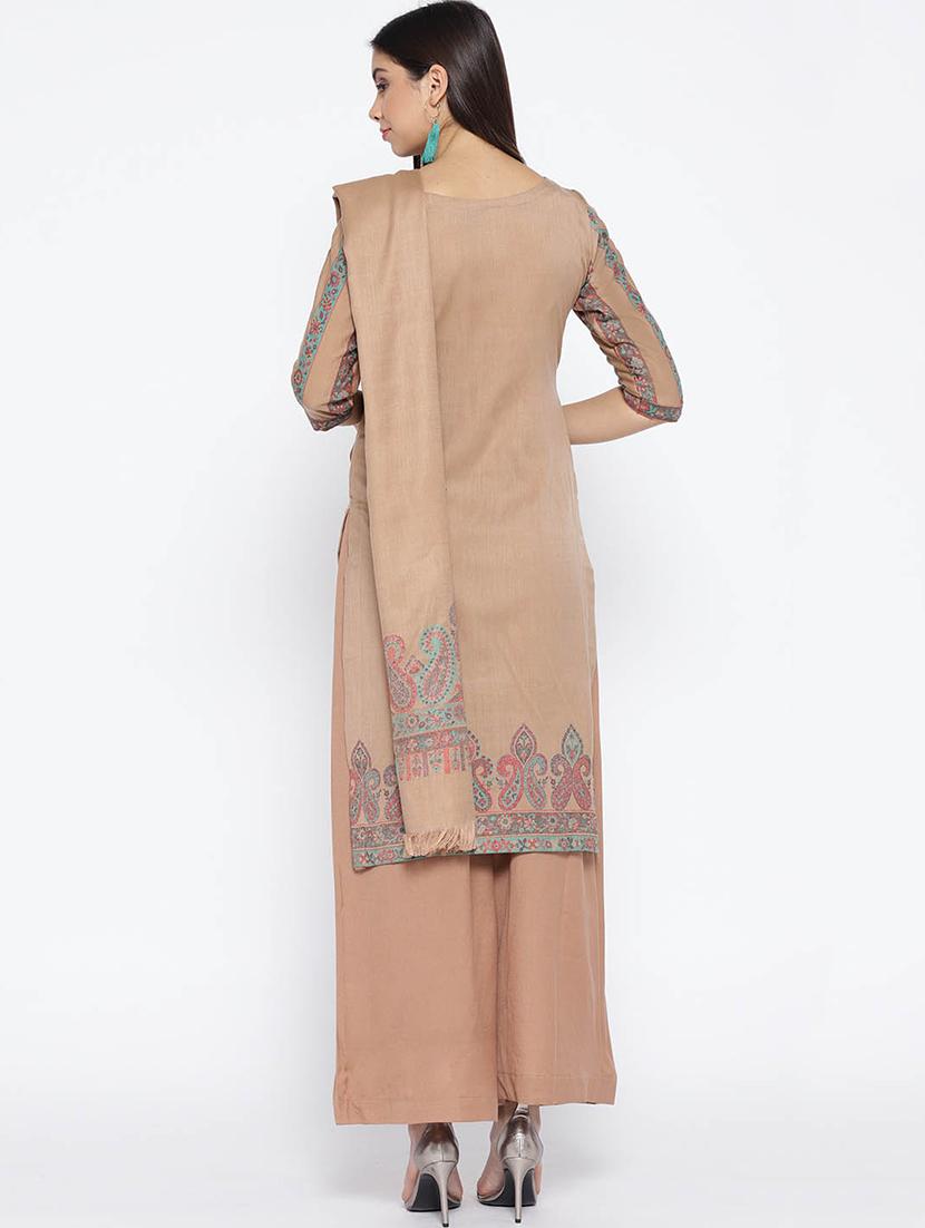 Self-design unstitched palazzo suit - 15735783 - Zoom Image - 3