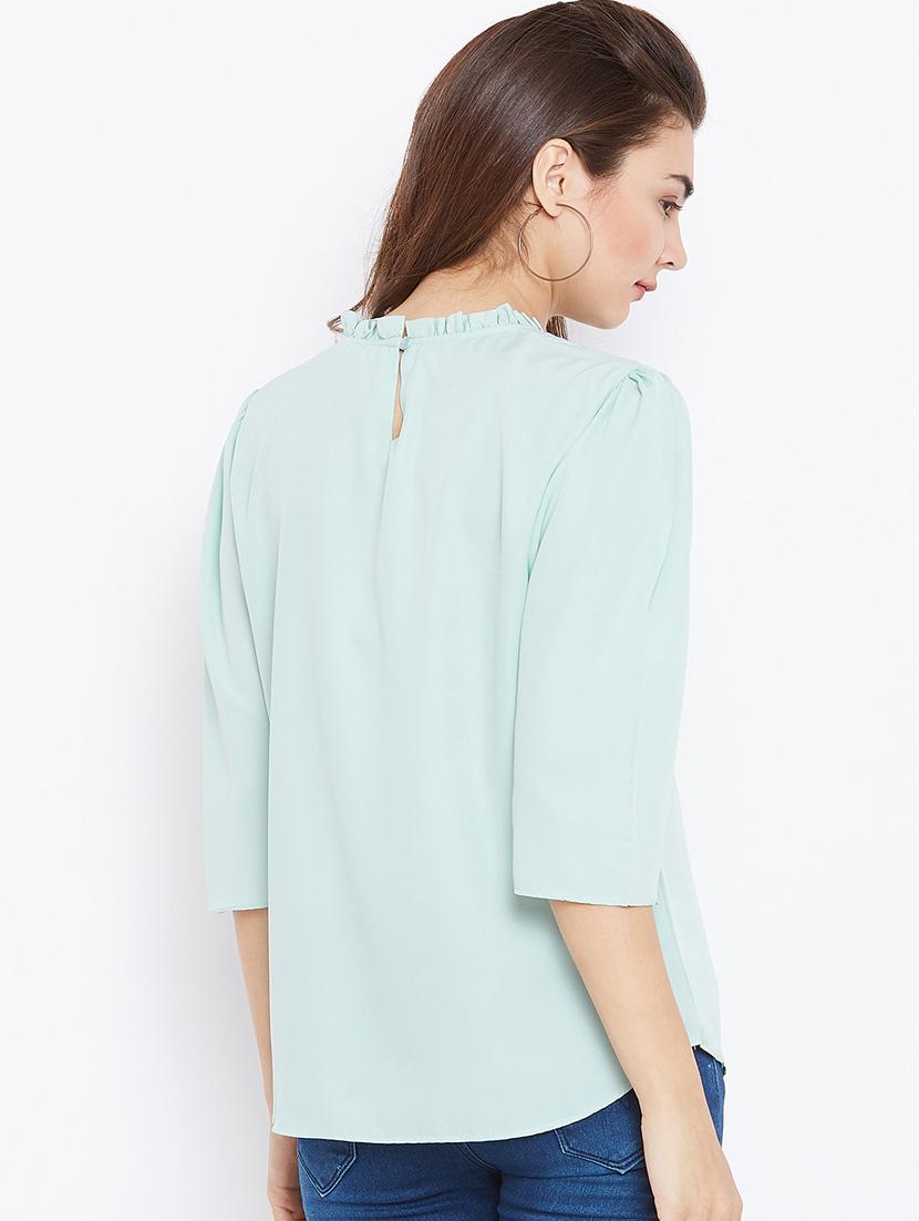 keyhole back frill trim top - 15735850 - Zoom Image - 3