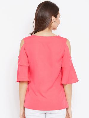 cold shoulder bell sleeved top - 15735851 - Standard Image - 3